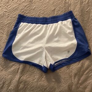 Fila Women's Athletic Shorts in Blue and White